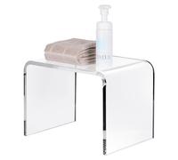 MYOYAY Taburete de Ducha de Acrílico Transparente, Impermeable, Sin Respaldo, Antideslizante para Baño, Cocina, Dormitorio