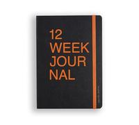 myPAPERCLIP Diario de bienestar de 12 semanas, tamaño A5, 210 páginas, 80 g/m², 84 diarios, 12 semanales, 3 páginas de revisión mensual, registro de bienestar, hábitos conscientes, reflexión (negro)