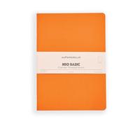 myPAPERCLIP NeoBasic B5 - Cuaderno liso | 160 páginas, 80 g/m², tapa blanda de 250 g/m², B5 (17,6 x 25 cm) | Naranja