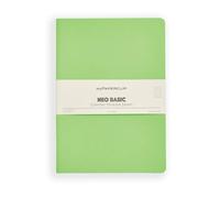 myPAPERCLIP NeoBasic - Cuaderno de rayas B5 | 160 páginas, 80 g/m², tapa blanda de 250 g/m², B5 (17,6 x 25 cm) | Verde