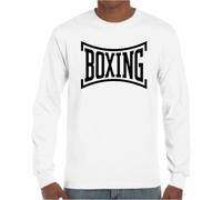 MyPato Camiseta de Adulto de Manga Larga de Hombre Deporte Boxeo Construyendo la Victoria Golpe a Golpe,Guantes de Combate,Saco de Pera 001 M