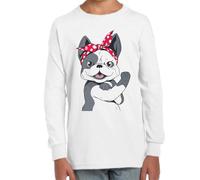 MyPato Camiseta Infantil Manga Larga de Niño Niña Animales Perros Regalos Divertido, Amor Perruno,Huellas Canina, Amigo Fiel 003 12 años
