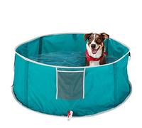 MYPET North States Pool: portátil, plegable, 48 pulgadas de diámetro, baño para mascotas/piscina para mascotas. Organizador para champú, clip de retención de correa y bolsa de transporte incluidos. No