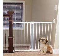 MYPET North States Wide ClearPath Puerta para Mascotas para escaleras y Pasillo: se balancea en Cualquier dirección. Montaje de Hardware. Se Adapta a 28.75"-47.85" de Ancho (31" de Alto, Blanco)