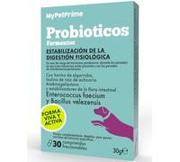 MyPetPrime Probioticos Perros 6,5 m UFC | 30 CPR | Suplemento Natural digestivo para diarrea y Flora Intestinal | con inulina | Soporte Digestivo e Inmunológico