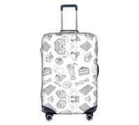 MyPiky Afternoon Tea Print - Funda protectora para maleta, para niños y adultos, se adapta a 18-32 pulgadas, Blanco, Medium