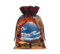 MyPiky Arches National Park - Bolsas de regalo de Navidad con cordón de impresión estándar, bolsas de regalo de Navidad, bolsa de almacenamiento de caramelos, reutilizable, 4.7 x 6.9 pulgadas, fiesta