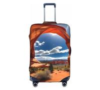 MyPiky Arches National Park - Funda de equipaje con estampado estándar para maleta, funda protectora para maleta de viaje para niños y adultos, se adapta a 18-32 pulgadas, Blanco, Small