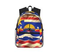 MyPiky Arizona Flag-Standard Print Mochila para Mujeres Hombres, Mochila De Viaje Para Portátil, Bolsa De Ordenador, Mochila Casual Bolsa De Viaje, Negro, Talla Única, Negro 1, One Size
