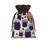 MyPiky Blueberry Jam 03 - Bolsas de regalo de Navidad con cordón, bolsas de almacenamiento reutilizables para fiestas