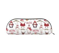 MyPiky Bolsa de maquillaje con estampado de Papá Noel navideño, bolsa de cosméticos, bolsa de almacenamiento de viaje, neceser de recepción, estuche para lápices, estuche para lápices, Santa Claus de