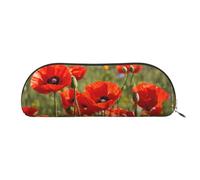 MyPiky Bolsas de cosméticos con estampado de flores de amapola para mujer, bolsa de maquillaje, bolsa de almacenamiento de viaje, neceser de aseo y estuche para lápices, flores de amapola, Talla única