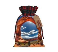 MyPiky - Bolsas de regalo de Navidad con cordón impreso estándar Arches National Park, bolsas de almacenamiento reutilizables