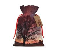 MyPiky Bolsas de regalo impresas cielo rojo noche estrellado bolsas de regalo bolsas de regalo bolsa de almacenamiento cordón bolsa regalo fiesta vacaciones