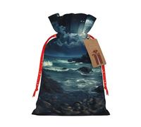 MyPiky Bolsas de regalo impresas faro bolsas de regalo bolsas de embalaje regalo de Navidad bolsa de almacenamiento paquete cordón bolsa regalo fiesta vacaciones