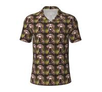 MyPiky Brown Labrador Retriever - Polo versátil con estampado transpirable, cómodo, manga corta, casual, ropa de verano, Negro -, XXL