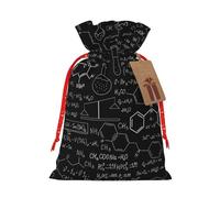 MyPiky Ciencia abstracta química impresión Navidad regalo bolsas regalo envoltura bolsas paquete paquete cordón regalo bolsa para fiesta vacaciones