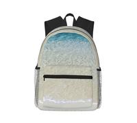 MyPiky Clear Sea Water White Sand Beach Print Mochila para Mujeres Hombres, Viaje Portátil Mochila, Bolsa de Ordenador, Mochila Casual Bolsa De Viaje, Negro, Talla Única, Negro 1, One Size