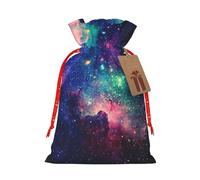 MyPiky Colorido Galaxy imprimir Navidad bolsas regalo envoltura bolsas bolsa de almacenamiento paquete cordón regalo bolsa para fiesta vacaciones