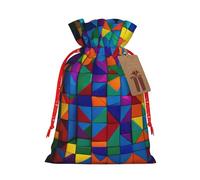 MyPiky Colorido ladrillo impresión Navidad regalo Bolsas envoltura bolsas de almacenamiento paquete cordón regalo bolsa para fiesta vacaciones