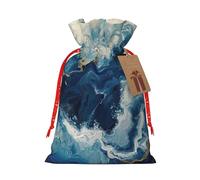 MyPiky Dentro de las mareas imprimir bolsas de regalo de Navidad, bolsas de regalo, bolsa de almacenamiento, paquete con cordón bolsa de regalo para vacaciones de fiesta