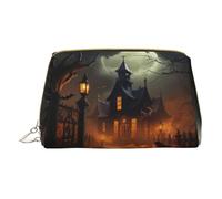 MyPiky - Estuche de maquillaje para Halloween, pequeño bolso de piel para bolso de mano, bolsa de cosméticos para mujer, Halloween espeluznante 1, One Size, Halloween espeluznante 1, One Size