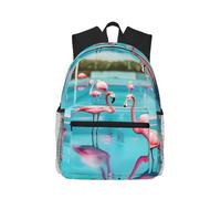 MyPiky Flying Bees Daisy Honey Print Casual Mochila,Mochila ligera Portátil Mochilas,Viaje Trabajo Computer Bag, Flamingo y Piscina, One Size