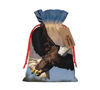 MyPiky Flying Eagle Print Navidad regalo bolsas envoltura bolsas de almacenamiento paquete cordón bolsa de regalo para fiesta vacaciones
