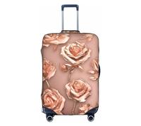 MyPiky Funda de equipaje con estampado de papel tapiz de oro rosa, funda elástica para equipaje de viaje, protector de elastano para equipaje de 18 a 28 pulgadas, Blanco, X-Large