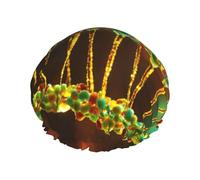 MyPiky Gorro de ducha con impresión fotográfica de ADN, elástico y reutilizable, para cabello largo, gorro de ducha impermeable grande, para mujeres, hombres y niños