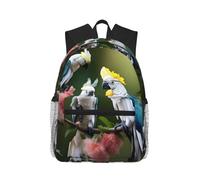 MyPiky Hermoso pavo real imprimir mochila casual,Mochila ligera Mochilas Portátil Para Hombres Mujeres, Bolsa De Computadora De Trabajo De Viaje, Hermosa flor de pájaro cacatúa, One Size
