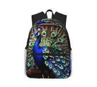 MyPiky Hermoso pavo real imprimir mochila casual,Mochila ligera Mochilas Portátil Para Hombres Mujeres, Bolsa De Computadora De Trabajo De Viaje, Hermosa foto del pavo, One Size