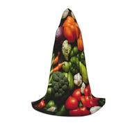 MyPiky Introducción de varios estampados de verduras unisex con capucha cómoda capa gótica Halloween cosplay carnaval vampiro temas