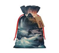 MyPiky Islandia imprimir Navidad regalo Bolsas envoltura bolsas de almacenamiento paquete cordón regalo bolsa para fiesta vacaciones