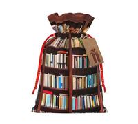 MyPiky Libros imprimir Navidad regalo bolsas envoltura bolsas bolsa de almacenamiento paquete cordón regalo bolsa para fiesta vacaciones