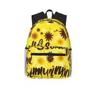 MyPiky Líneas de cuadros grises imprimir mochila casual,Mochila ligera mochilas portátiles para hombres mujeres, viaje trabajo bolsa de computadora, Buen aspecto Hola hermosa sol, One Size