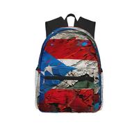 MyPiky - Mochila de viaje para ordenador de trabajo con estampado de pingüino para hombre y mujer, Bandera Puerto Rico Papel pintado, Taille unique