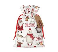 MyPiky Navidad Santa Claus imprimir Navidad regalo bolsas envoltura bolsas bolsa de almacenamiento paquete cordón regalo bolsa para fiesta vacaciones