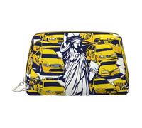 MyPiky New York City - Bolsas de cosméticos con estampado de bolsa de maquillaje de cuero pequeño para bolso de mano, bolsa cosmética, bolsa de aseo para mujer de viaje, Nueva York City, One Size