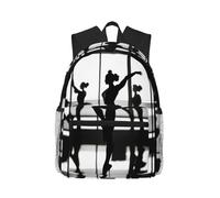 MyPiky Nuevo amor gimnasia impresión mochila para mujeres hombres, mochila de viaje, bolsa de ordenador, mochila informal, negro, talla única, Negro 1, One Size