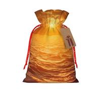 MyPiky Puesta de sol paisaje impresión Navidad regalo Bolsas envoltura bolsas de almacenamiento paquete cordón regalo bolsa para fiesta vacaciones