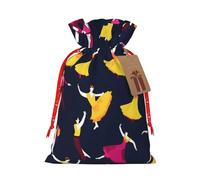 MyPiky Salón de baile pequeño patrón impresión Navidad regalo bolsas envoltura bolsas de almacenamiento paquete cordón bolsa regalo para fiesta vacaciones