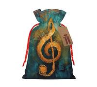 MyPiky Símbolo de música imprimir Navidad regalo Bolsas envoltura bolsas de almacenamiento paquete cordón bolsa de regalo para fiesta de vacaciones