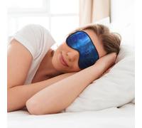 MyPiky The Blue Binary Print - Máscara de ojos suave para dormir, máscara para dormir para mujeres y hombres, para dormir y viajar, color negro