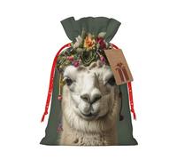 MyPiky Tropical Cactus Animal Lama impresión Navidad bolsas regalo envoltura bolsas de almacenamiento paquete cordón bolsa de regalo para fiesta vacaciones