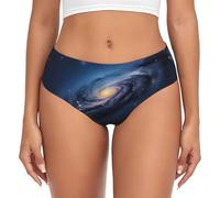 MyPiky Universe Milky Way Galaxy Print - Ropa interior para mujer, bragas de flexibilidad, suavidad, transpirable, comodidad diaria, Negro, 4XL