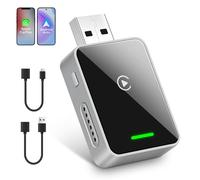 MYPIN Adaptador CarPlay Inalámbrico 2 en 1, Convierte CarPlay/Android Auto por Cable a inalámbrico, Compatible con iPhone y Android, Incluye Cable Extensor USB-A/USB-C