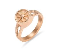 MYPOWER Anillo de urna con brújula para Cenizas de cremación para Hombres y Mujeres. Anillo de cremación para Cenizas de Seres Queridos. Urnas de Recuerdo. Anillos de Dedo. 9 Unidades. Oro Rosa.