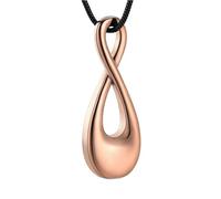 MYPOWER Collar con urna Personalizado, Anillo Colgante para Cenizas de Mascotas o Humanos, Recuerdo Unisex de Acero Inoxidable, joyería Conmemorativa - D