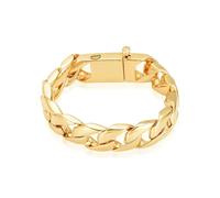 MYPOWER Pulsera de cremación para Cenizas, Acero Inoxidable, Color Dorado, Cadena de eslabones, urna Conmemorativa para Humanos y Mascotas, Brazalete, joyería para Hombre, 8,66 Pulgadas (22 cm)